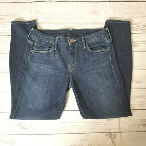 MOTHER The Looker Crop Here Kitty Kitty Jeans 29